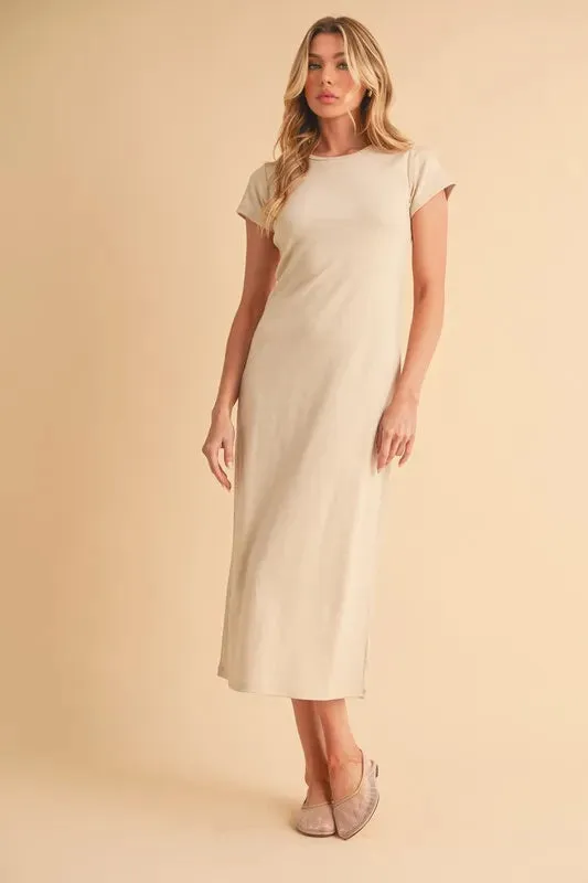 Aemi+Co Short Sleeve Midi Tee Dress sold by Charming Charlie