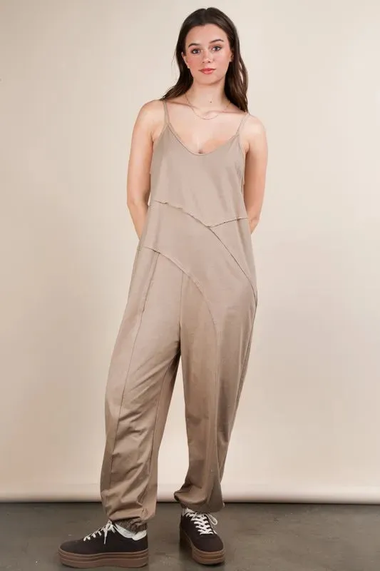 VERY J Sleeveless Knit Comfy Casual Jumpsuit sold by Charming Charlie