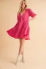 Aemi+Co Tied Back Ruffled Short Sleeve Mini Dress sold by Charming Charlie