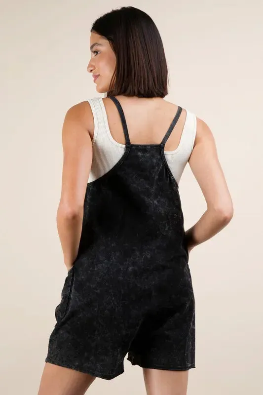 VERY J Plus Size Mineral Washed Sleeveless Knit Romper sold by Charming Charlie product image thumbnail 3