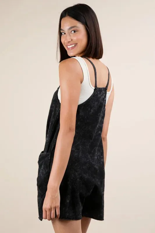 VERY J Plus Size Mineral Washed Sleeveless Knit Romper sold by Charming Charlie product image thumbnail 2