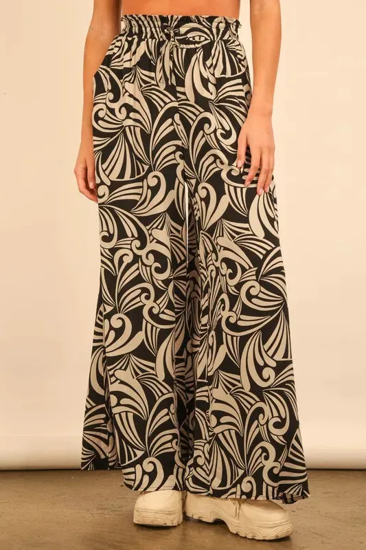 VERY J Plus Size Printed Wide Leg Pants sold by Charming Charlie product image thumbnail 4