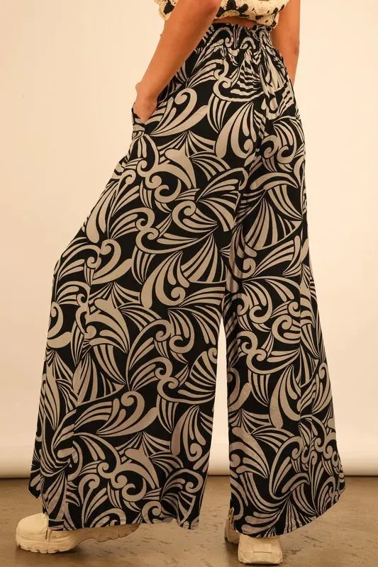 VERY J Plus Size Printed Wide Leg Pants sold by Charming Charlie product image thumbnail 2
