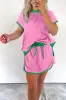 Colorblock Drop Shoulder T Shirt Skort 2Pcs Set sold by Charming Charlie