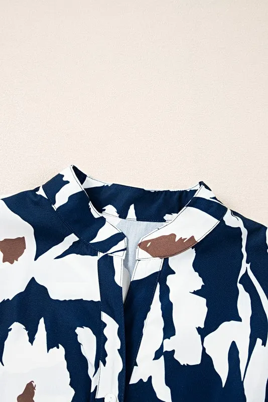 60s Flower Frill Neck Loose Blouse sold by Charming Charlie product image thumbnail 2