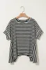 Cotton Striped Batwing Sleeve Oversized Top sold by Charming Charlie