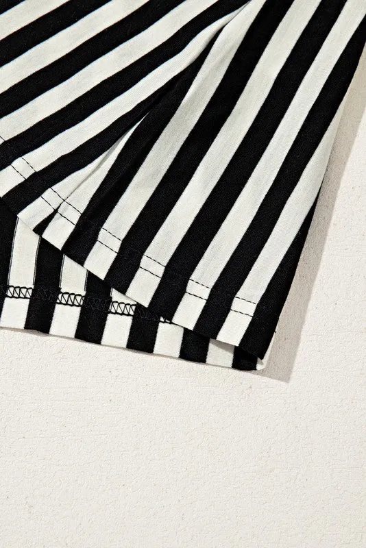 Cotton Striped Batwing Sleeve Oversized Top sold by Charming Charlie product image thumbnail 3