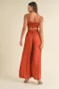 MABLE Smocked Bralette Crop Top and Wide Leg Pants Set sold by Charming Charlie