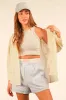 VERY J Plus Size Dolman Sleeve Button Down Gauze Shirt sold by Charming Charlie