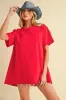 Aemi+Co Round Neck Short Sleeve Oversized T-Shirt sold by Charming Charlie