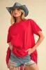 Aemi+Co Round Neck Short Sleeve Oversized T-Shirt sold by Charming Charlie