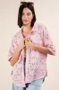 VERY J Plus Size Oversized Crochet Button Down Shirt Top sold by Charming Charlie