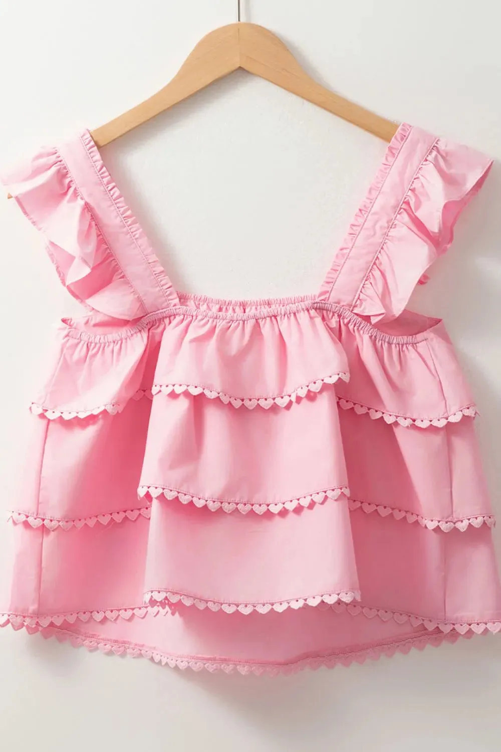 Tiered Heart Trim Square Neck Top sold by Charming Charlie product image thumbnail 4