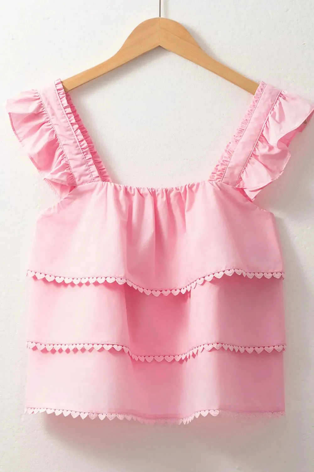 Tiered Heart Trim Square Neck Top sold by Charming Charlie product image thumbnail 3