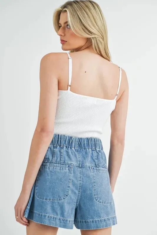 MABLE Scalloped Edge Ribbed Knit Cami sold by Charming Charlie product image thumbnail 3