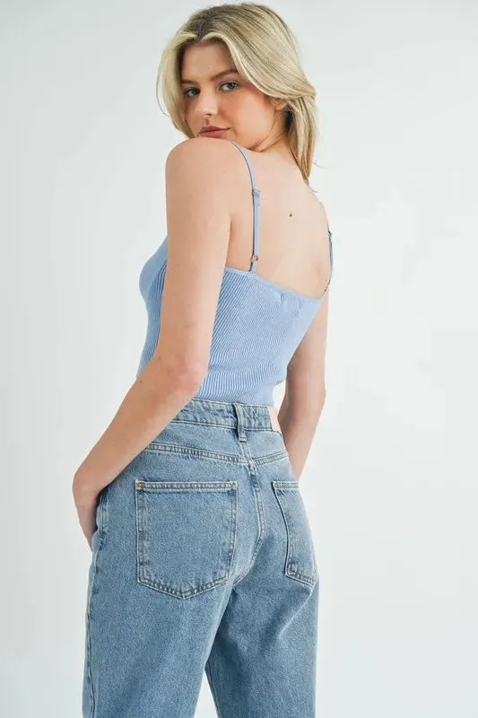 MABLE Scalloped Edge Ribbed Knit Cami sold by Charming Charlie product image thumbnail 3