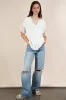 VERY J Oversized Contrast Knit Comfy Casual Top sold by Charming Charlie