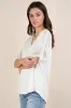 VERY J Oversized Contrast Knit Comfy Casual Top sold by Charming Charlie