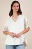 VERY J Oversized Contrast Knit Comfy Casual Top sold by Charming Charlie