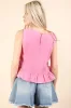 VERY J Side Tie Detail Ruffled Sleeveless Top sold by Charming Charlie