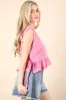 VERY J Side Tie Detail Ruffled Sleeveless Top sold by Charming Charlie