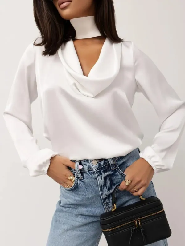 Cowl Neck Long Sleeve Blouse sold by Charming Charlie