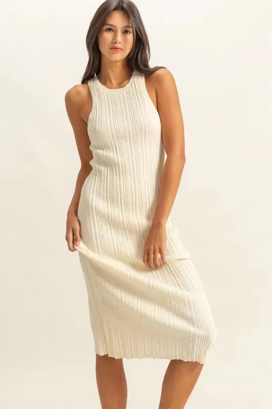 HYFVE Round Neck Bodycon Ribbed Knit Dress sold by Charming Charlie