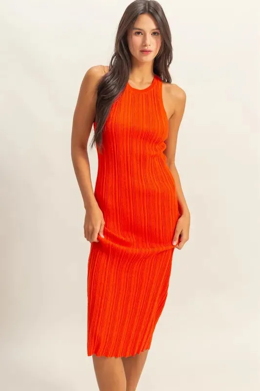 HYFVE Round Neck Bodycon Ribbed Knit Dress sold by Charming Charlie