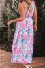 Floral Printed Sleeveless O Neck Knot Waist Dress sold by Charming Charlie