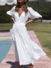 Surplice Half Puff Sleeve Midi Dress sold by Charming Charlie