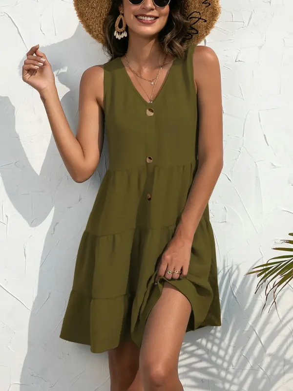 V-Neck Sleeveless Mini Tank Dress sold by Charming Charlie