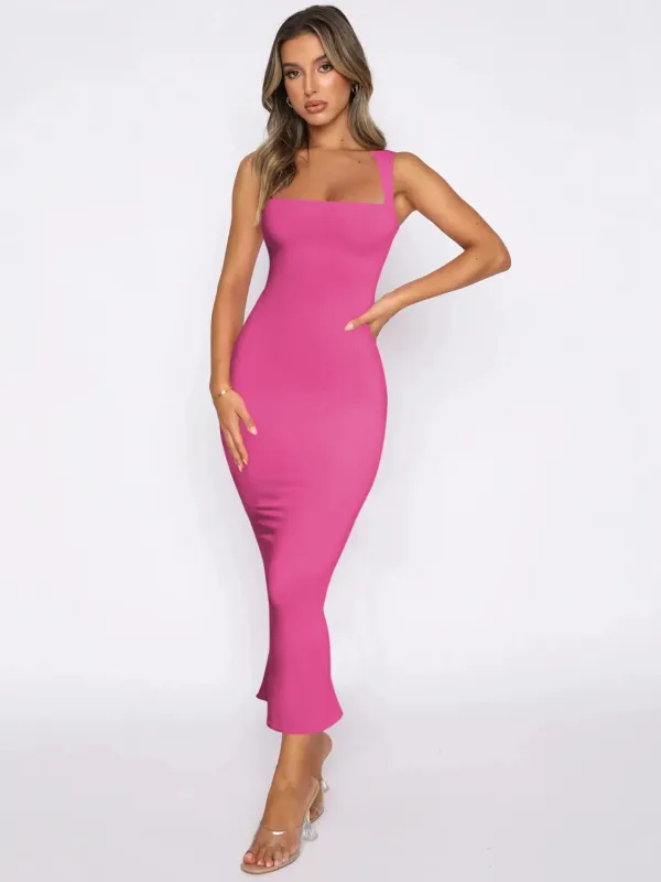 Slit Back Sleeveless Maxi Tank Dress sold by Charming Charlie