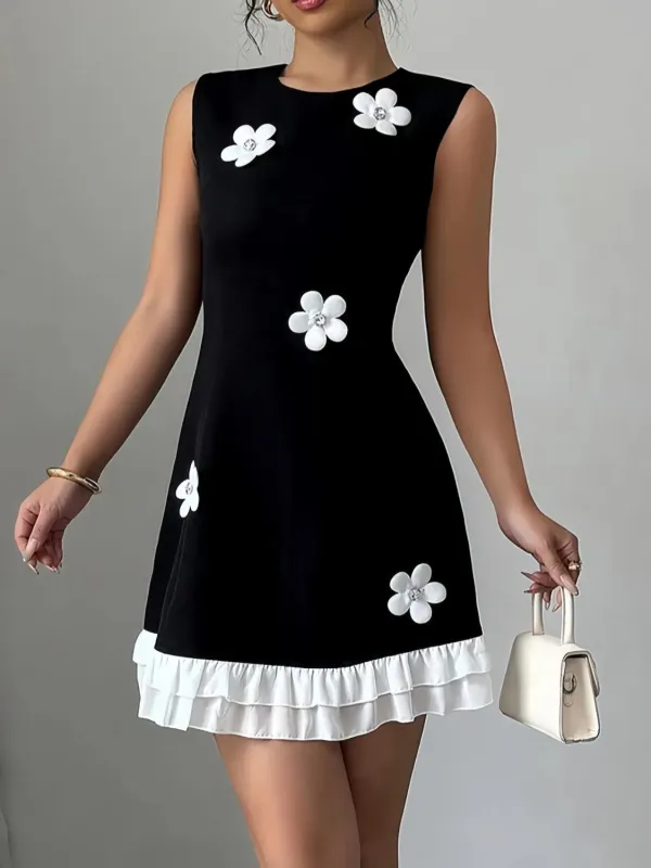Flower Round Neck Sleeveless Dress sold by Charming Charlie