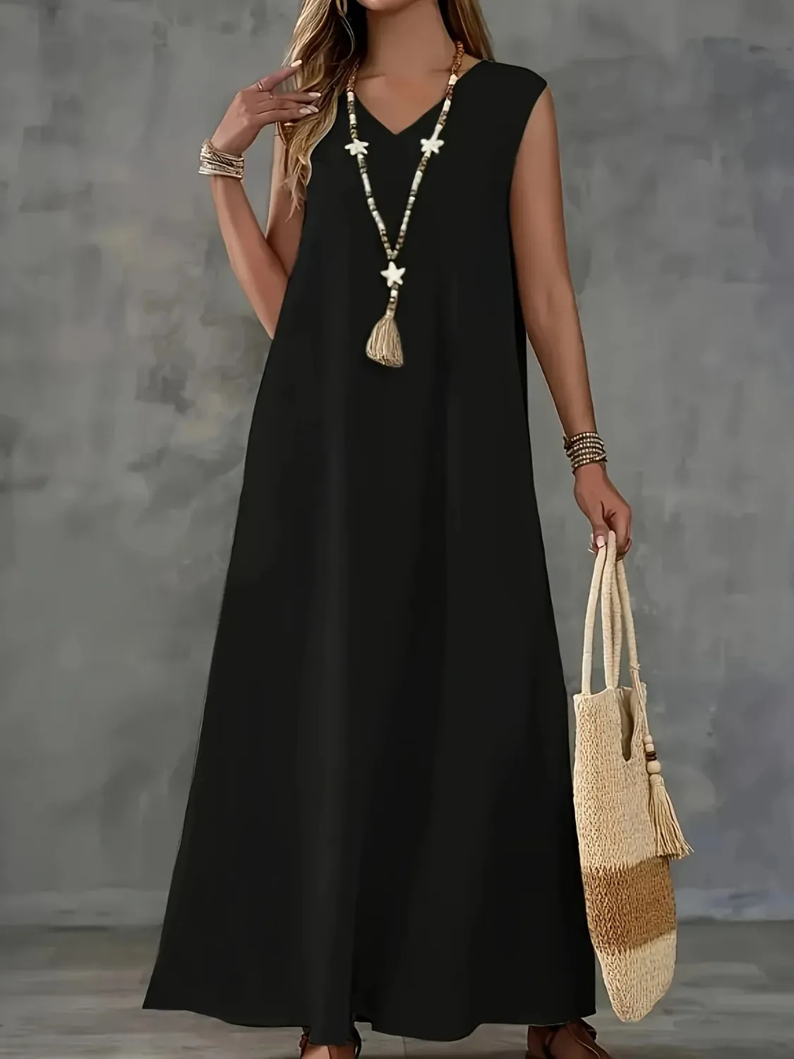 V-Neck Sleeveless Maxi Tank Dress sold by Charming Charlie