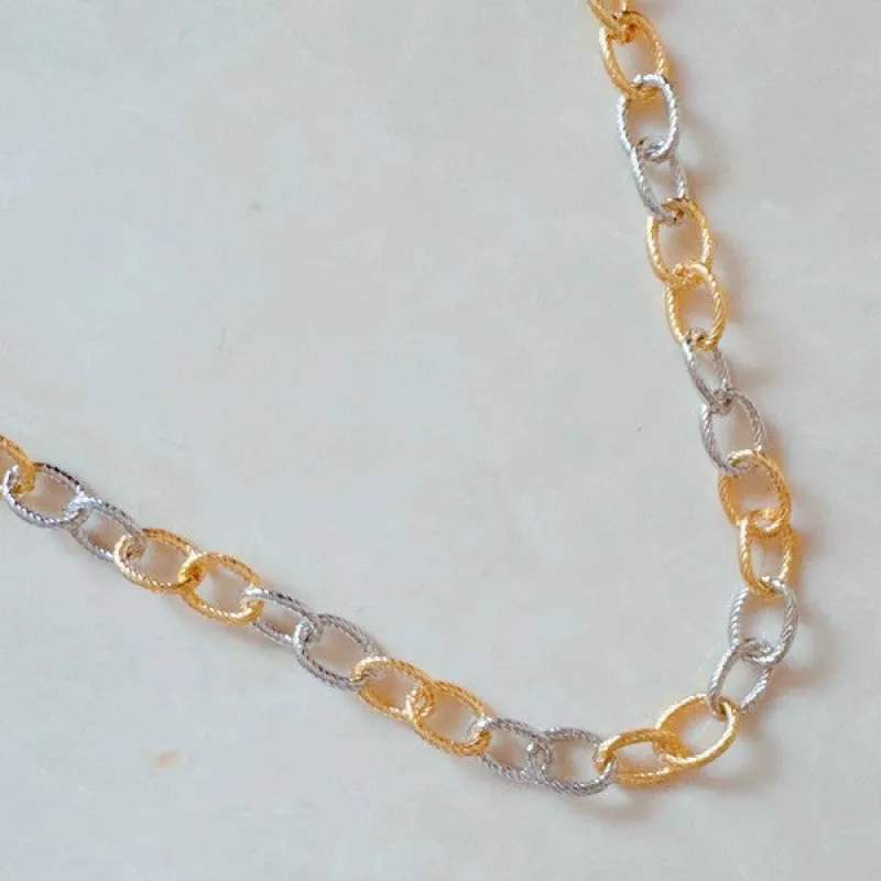 Every Two Links Gold And Silver Chain Necklace sold by Charming Charlie