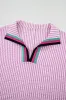 Cotton V neck Pink Striped Dolman Sleeve Blouse sold by Charming Charlie