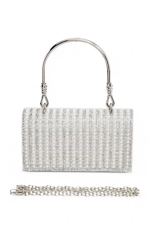 Pearl Accent Top Handle Convertible Clutch sold by Charming Charlie product image thumbnail 2