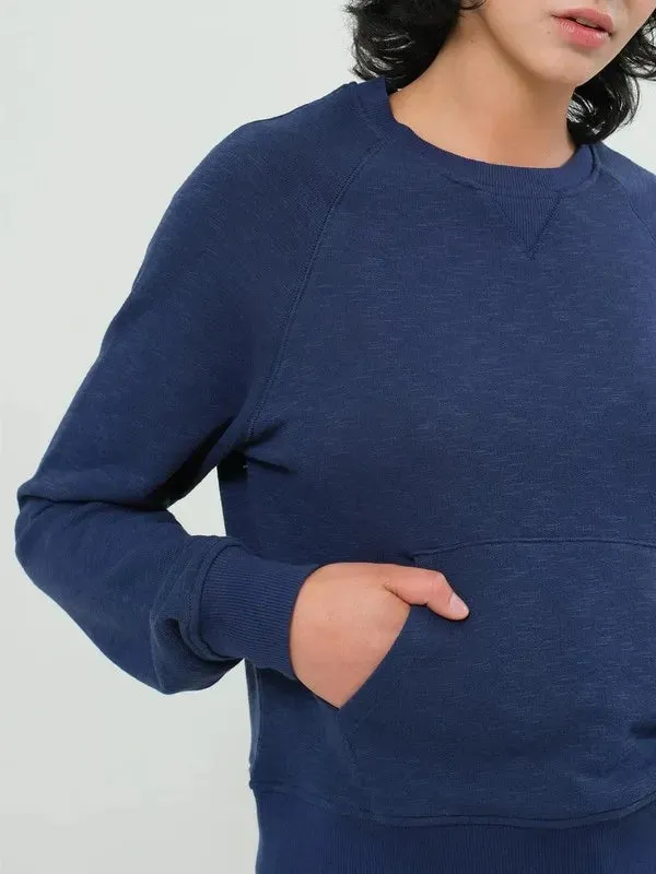 HYFVE Raglan Sleeve Pocket Sweatshirt sold by Charming Charlie product image thumbnail 5