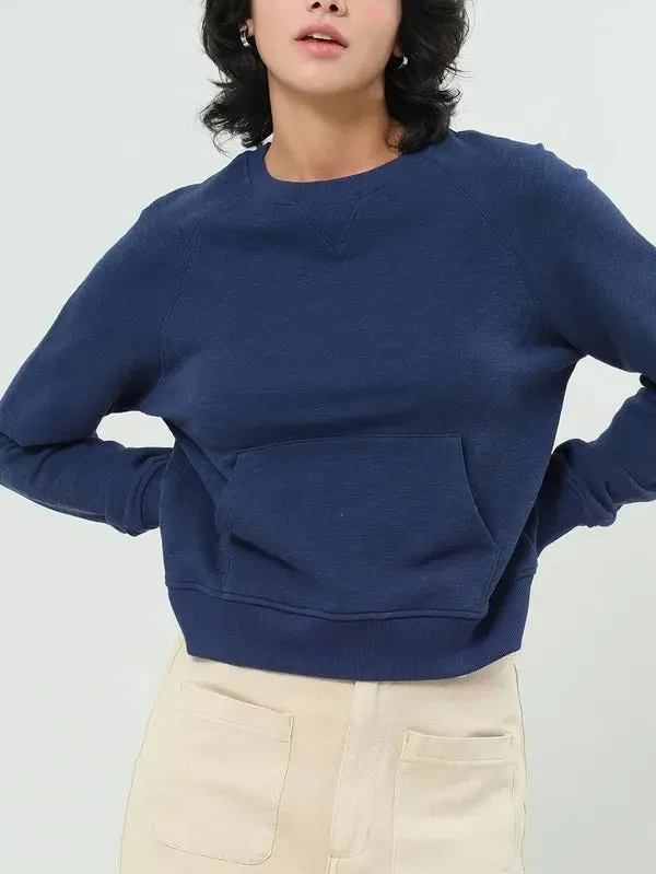 HYFVE Raglan Sleeve Pocket Sweatshirt sold by Charming Charlie product image thumbnail 2