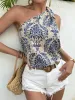 Printed One Shoulder Top sold by Charming Charlie
