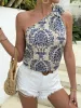 Printed One Shoulder Top sold by Charming Charlie