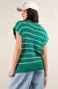 VERY J Striped Knit Sweater Vest Top sold by Charming Charlie