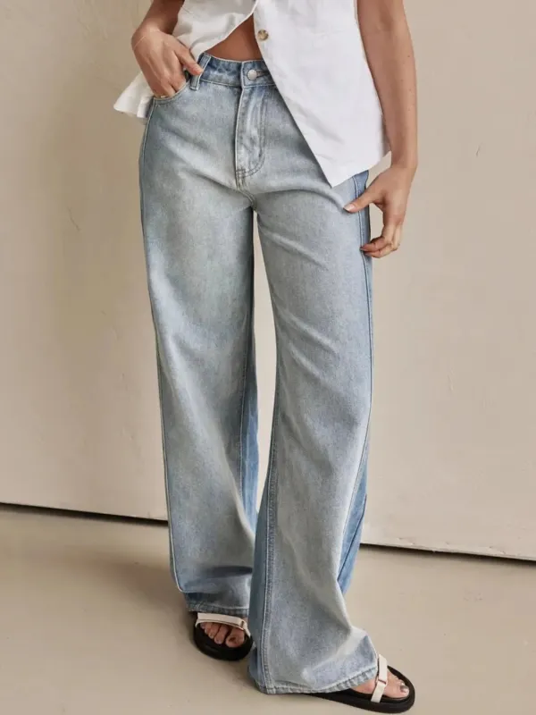 Wide Leg Jeans with Pockets sold by Charming Charlie