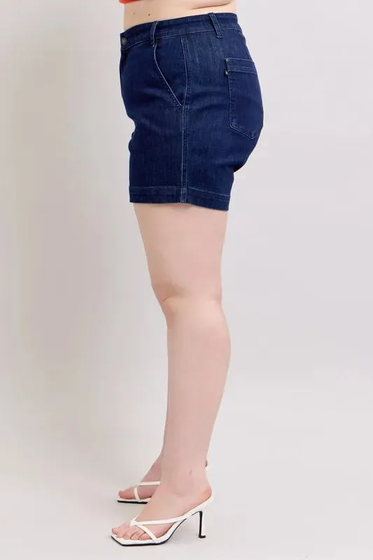 Judy Blue Plus Size High Waist Denim Shorts sold by Charming Charlie product image thumbnail 4