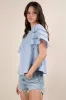 VERY J Lace Trim Sleeve Top sold by Charming Charlie
