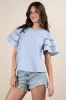VERY J Lace Trim Sleeve Top sold by Charming Charlie