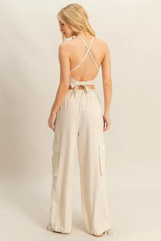 HYFVE Crop Top and Cargo Pants Set sold by Charming Charlie product image thumbnail 3