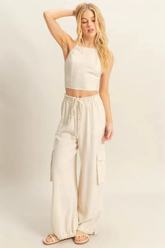 HYFVE Crop Top and Cargo Pants Set sold by Charming Charlie product image thumbnail 4