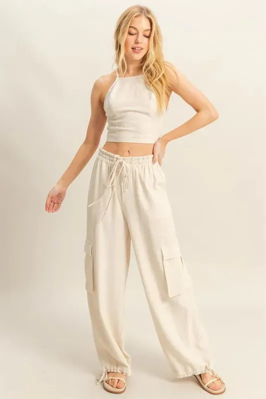 HYFVE Crop Top and Cargo Pants Set sold by Charming Charlie