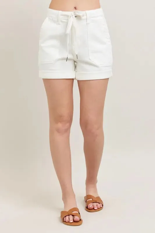 Judy Blue High Waist Cuff Denim Shorts sold by Charming Charlie
